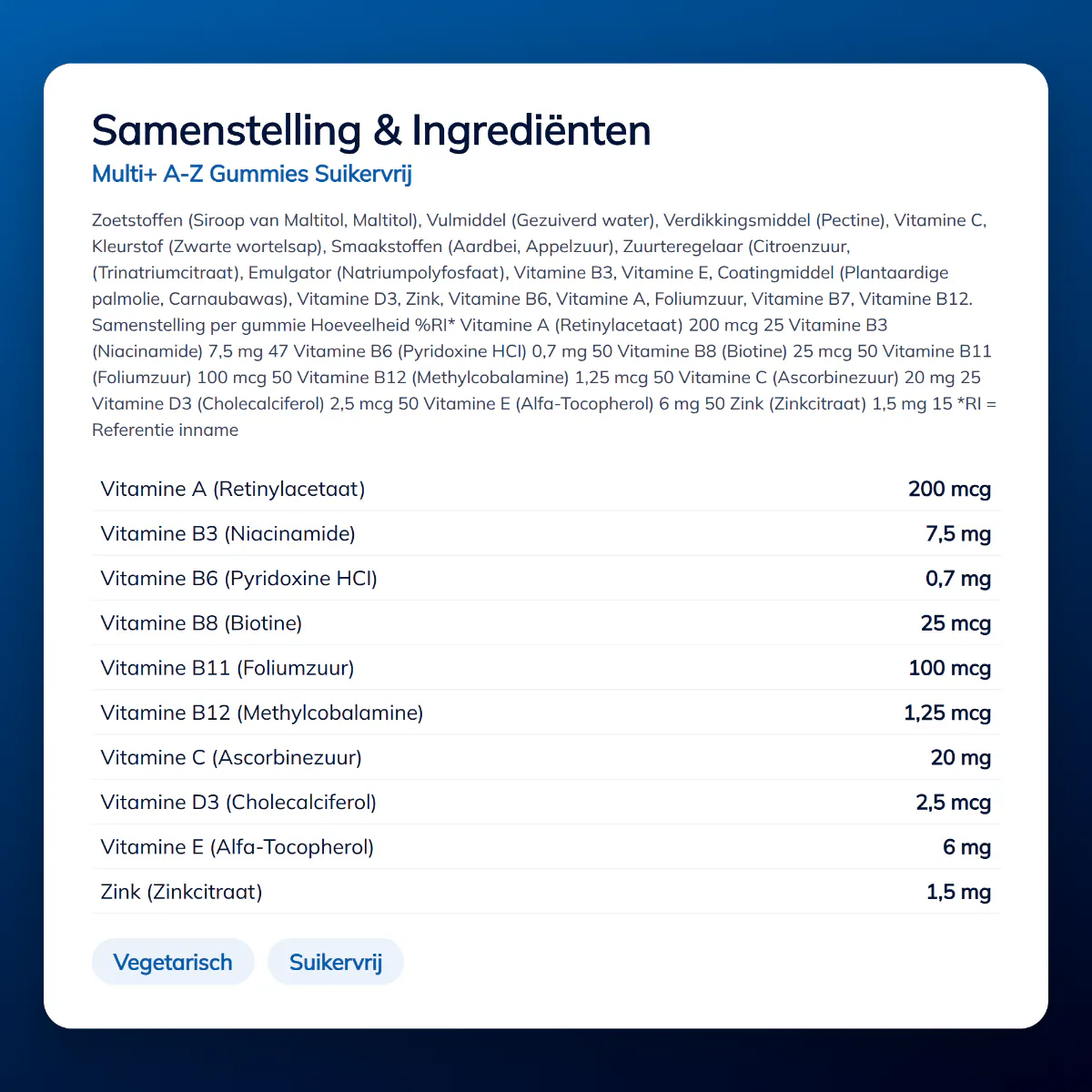 Multi+ A-Z Gummies Suikervrij