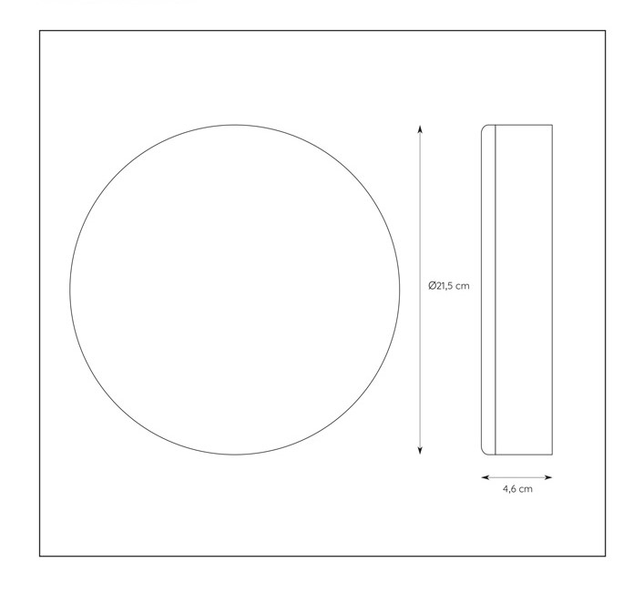 Lucide Ceres ronde plafondlamp 21.5cm 30W wit