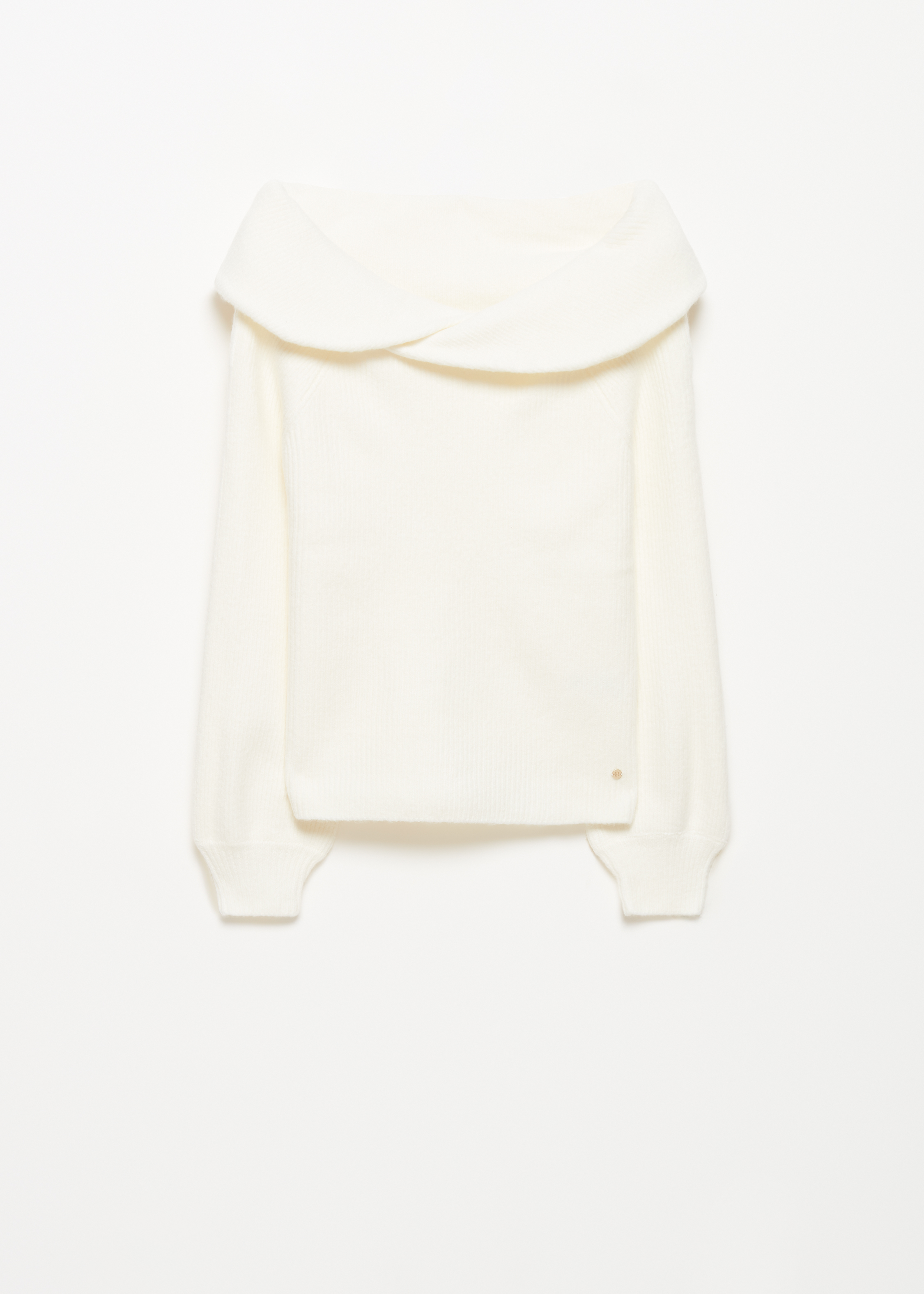 Gebreide off-shoulder trui
