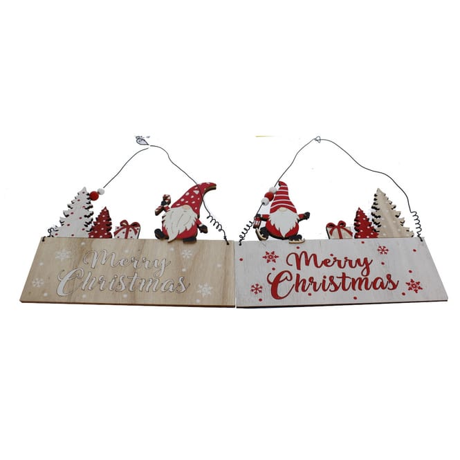 Dekoschild - Merry Christmas -  ca. 22x0,5x24,5 cm - 1 Stück