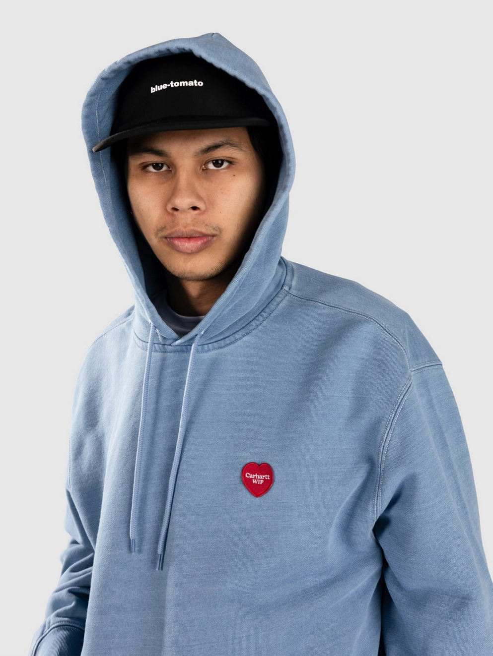 Carhartt WIP Ingo Hoodie light blue/garment dyed