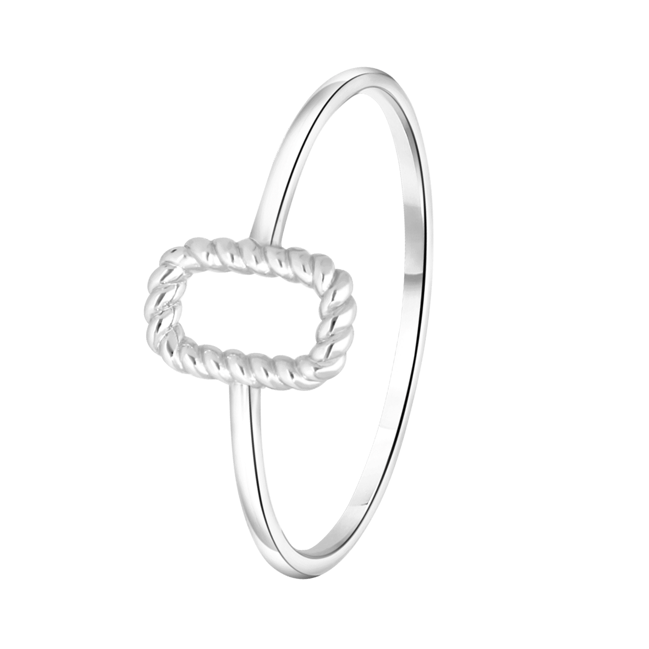Zilveren ring twisted
