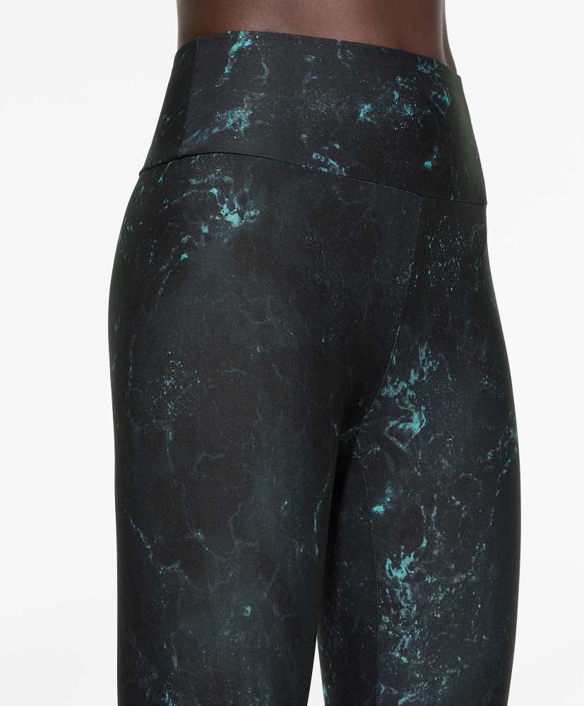 leggings de compressão estampadas até o tornozelo