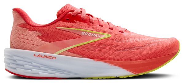 Chaussures Running Brooks Launch 11 Corail/Jaune Femme