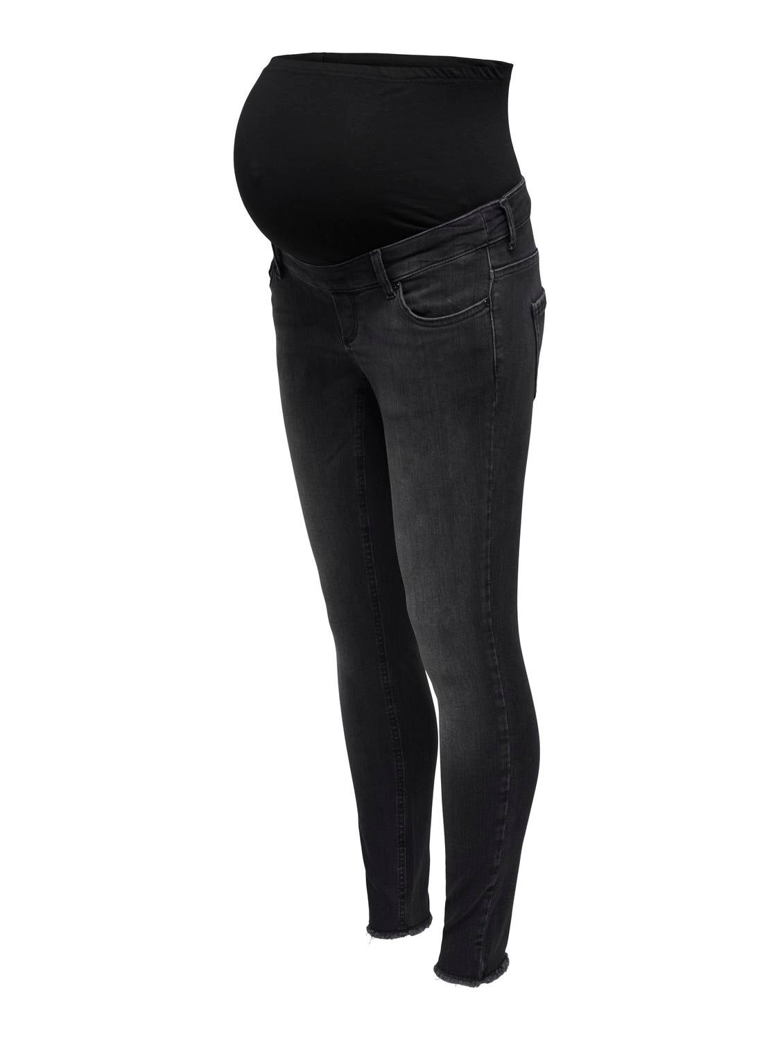 OLMBLUSH Mittlere Taille Skinny Fit Jeans Washed Black