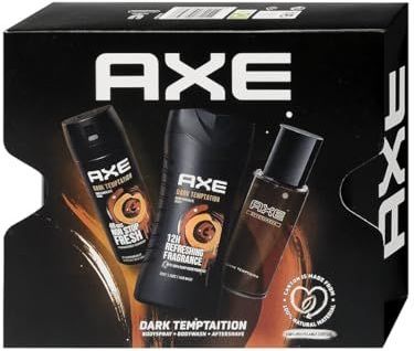 Axe Cadeauset Dark Temptation verzorgingsset met bodyspray, douchegel en aftershave (150 ml + 250 ml + 100 ml) 1 stuk