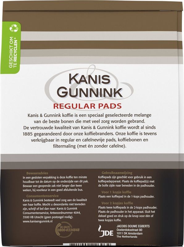 Kanis & Gunnink Regular Koffiepads - 10 x 36 pads
