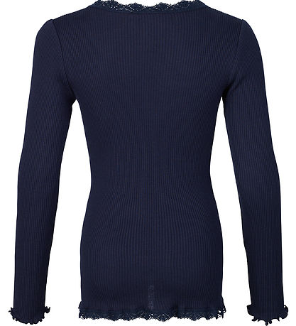 Rosemunde Cardigan - Rib - Silke/Bomuld - Noos - Navy