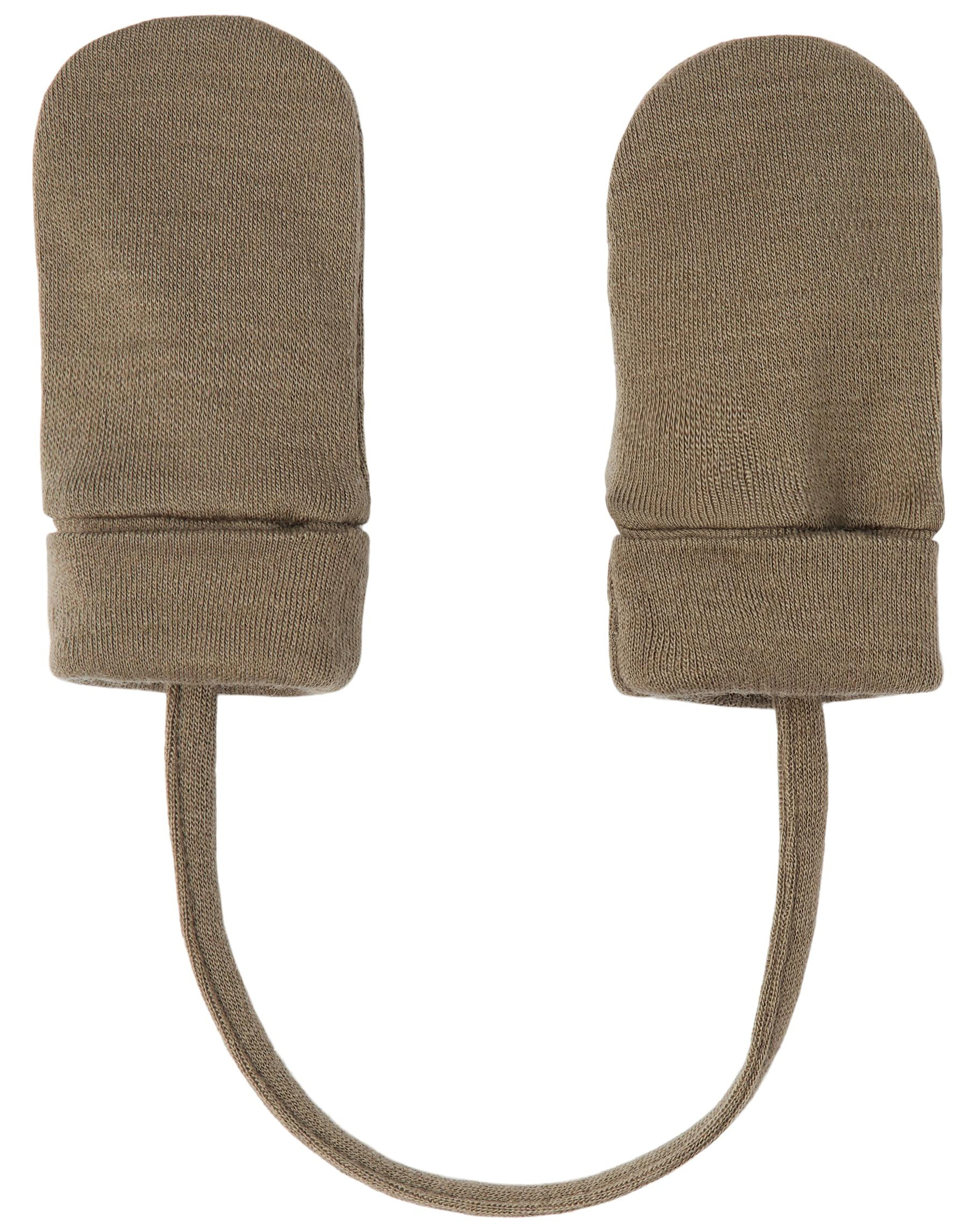 Woll-Fäustlinge NBMWILLIT in stone gray