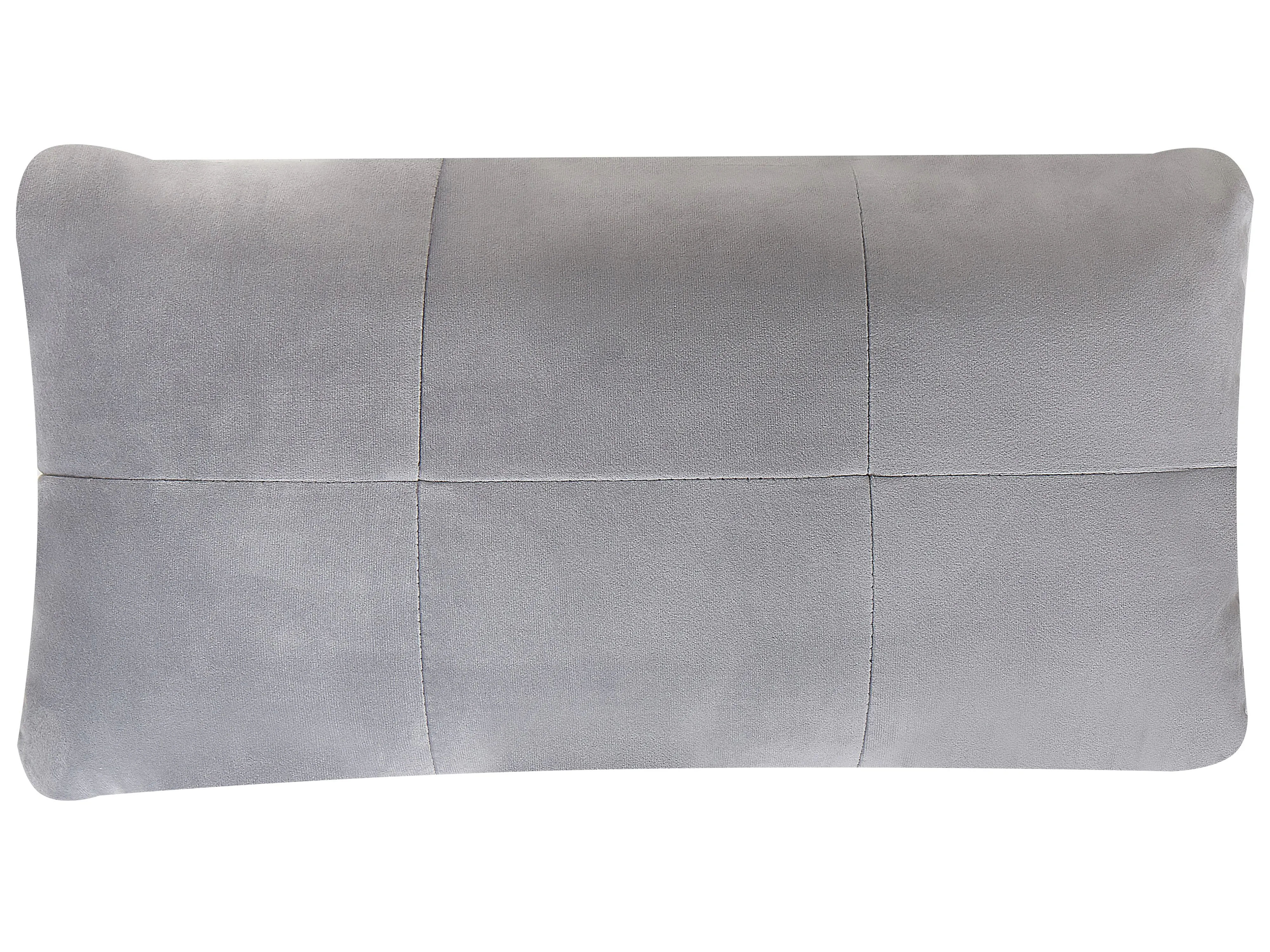 Chaise longue SIMORRE Fluweel Grijs met ingebouwde Bluetooth speaker