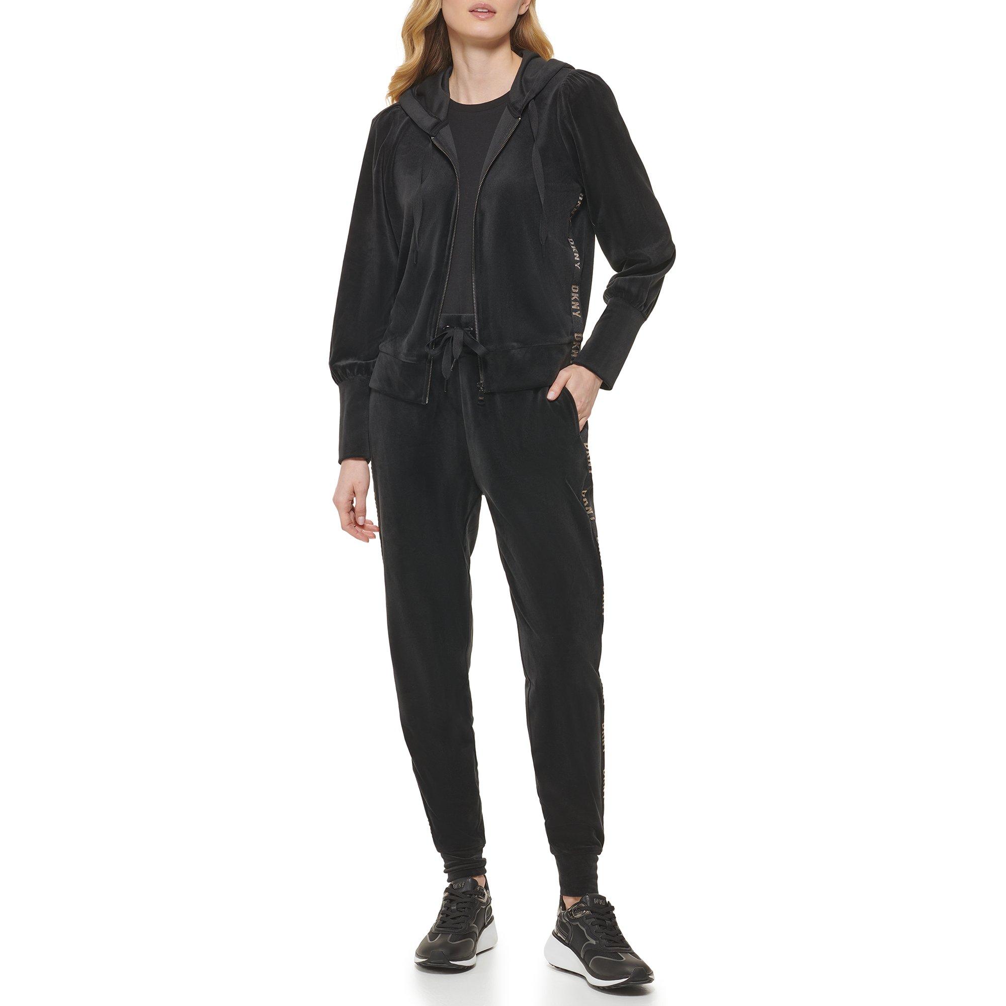DKNY Logo Tape Zip Up Hoodie