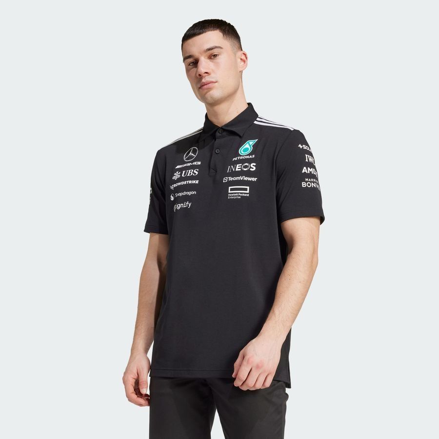 Adidas Polo noir Mercedes - AMG Petronas Formula One Team