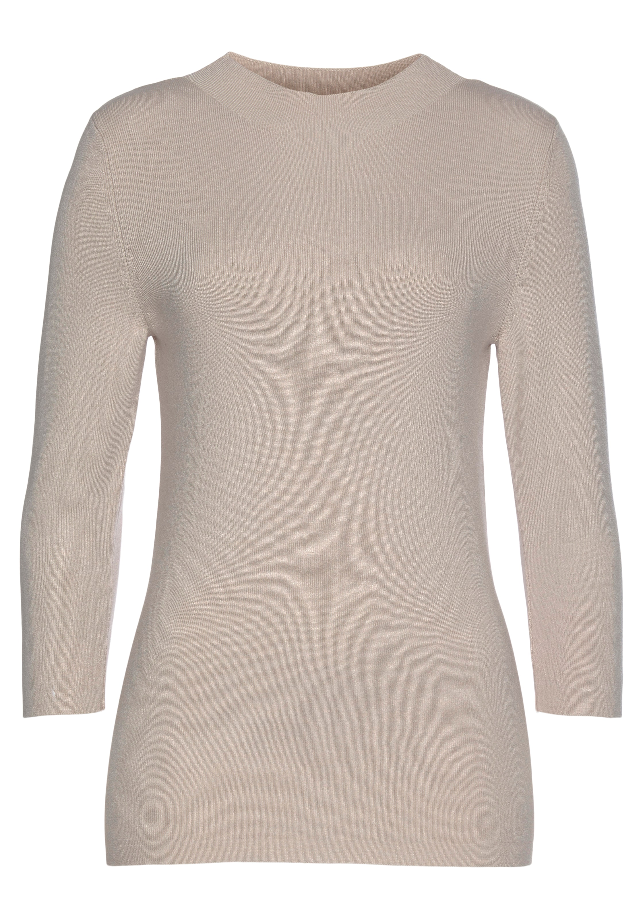 LASCANA 3/4 Arm-Pullover , in leichter Strickqualität, figurbetonter Strickpullover, Basic