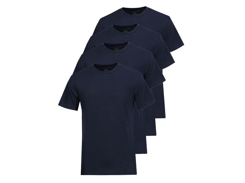 Switcher 4er-Pack Unisex T-Shirt Max Dunkelblau, S Unisex-T-Shirts