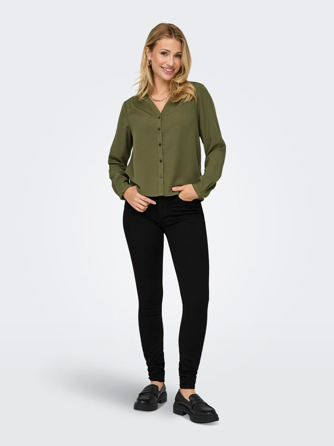 ONLBLUSH Mittlere Taille Skinny Fit Jeans Black Denim