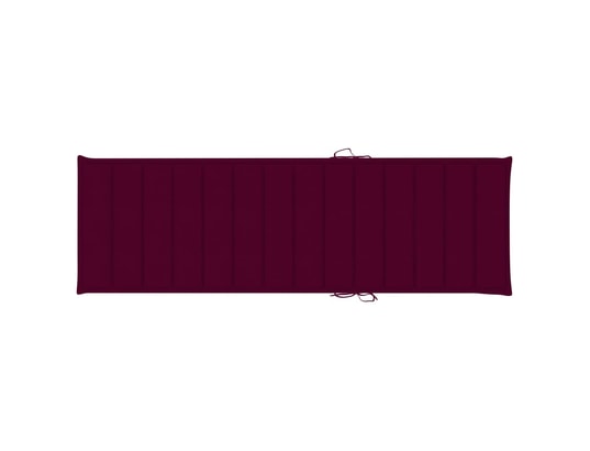 VIDAXL - Galette de chaise Coussin de chaise longue rouge bordeaux 200x60x4 cm tissu