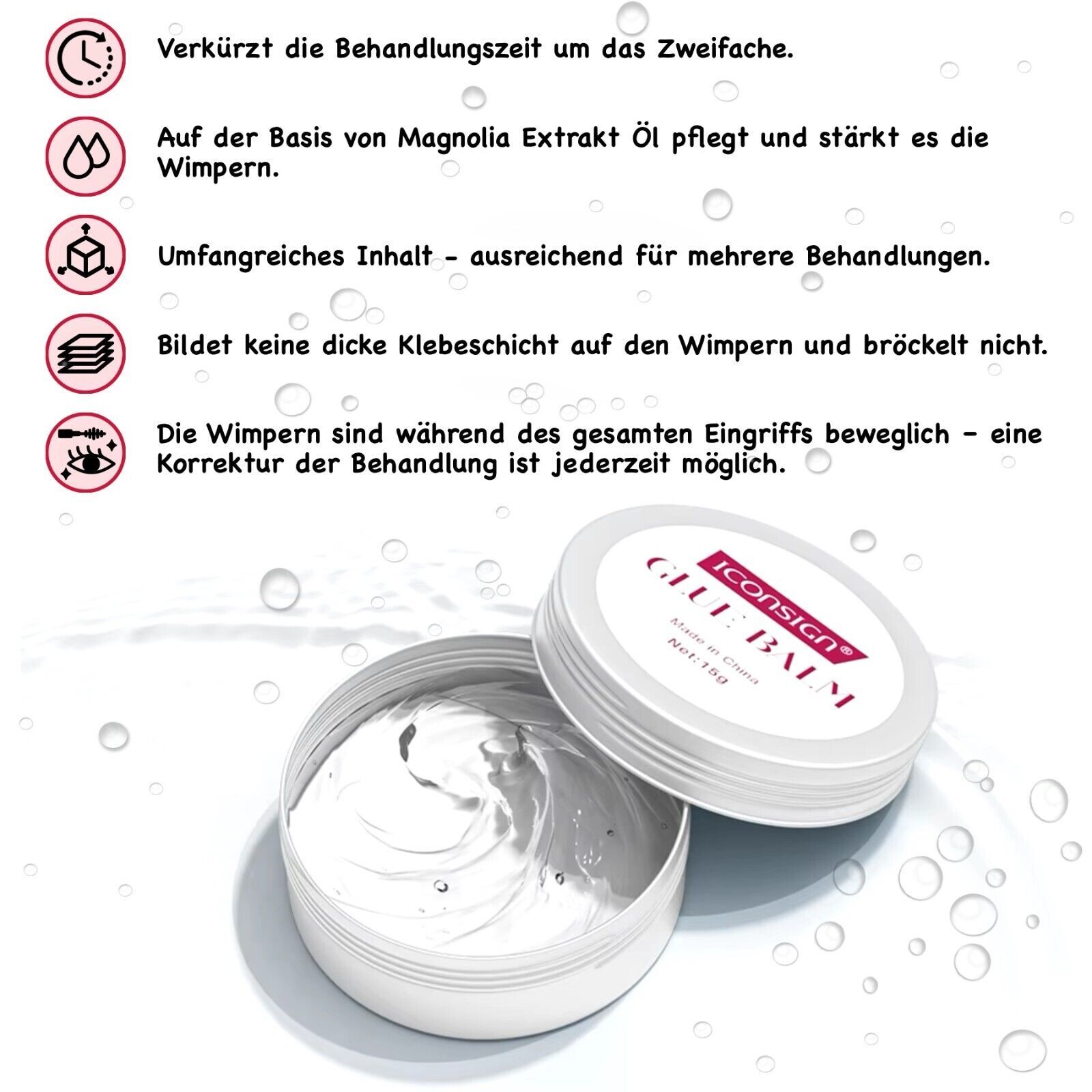 Iconsign Einzelwimpern Wimpernlifting Kleber Glue Balm