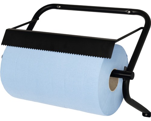 Zwarte stalen papierrolhouder voor rollen tot 40 cm