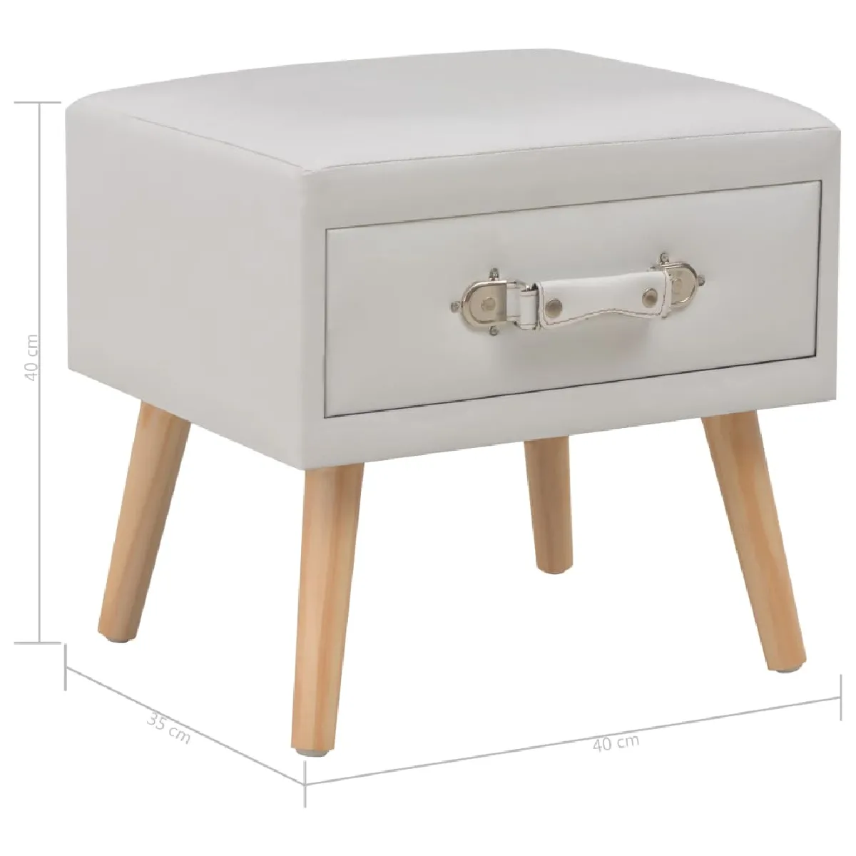 vidaXL Table de chevet - Blanc