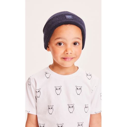 Knowledge Cotton Apparel Leaf Beanie, Total Eclipse, One Size
