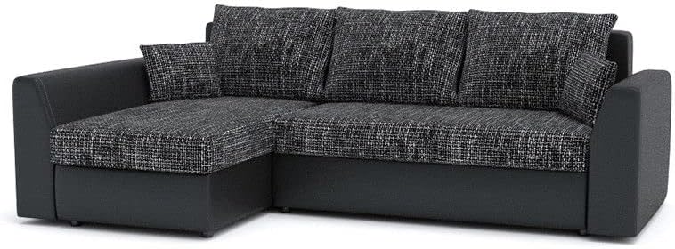 Ecksofa Paul mit Schlaffunktion! Best ECKSOFA! Eckcouch mit Bettkasten! Best! (Lawa 17 + Soft 11), Länge: 240 cm, Breite: 140 cm, Höhe: 85 cm