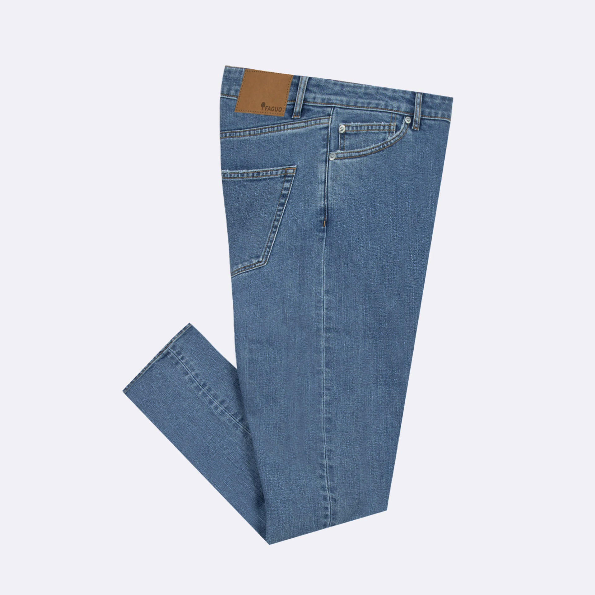 Jean light denim coupe slim végan en coton et polyester - modèle Denim