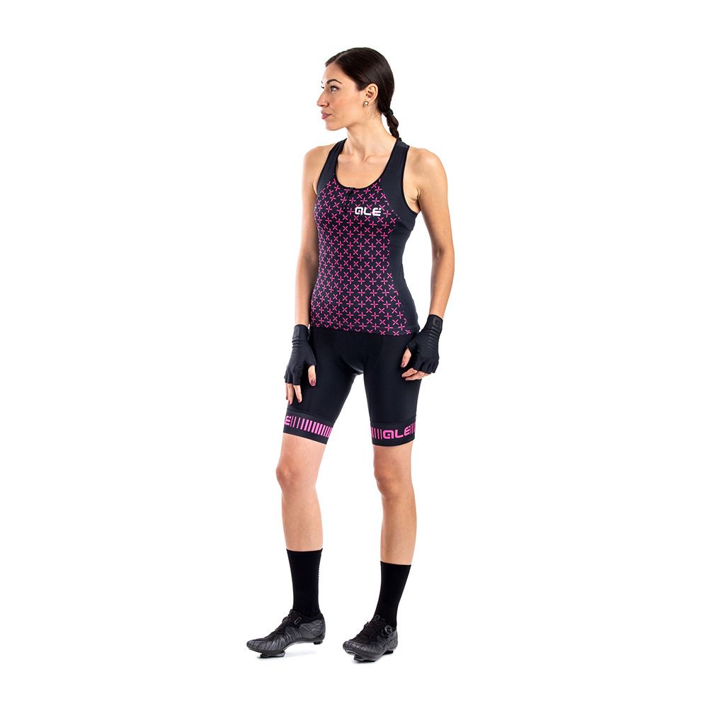 Ale HELIOS - Débardeur Femme nro-magenta fluo/blk/fl magenta