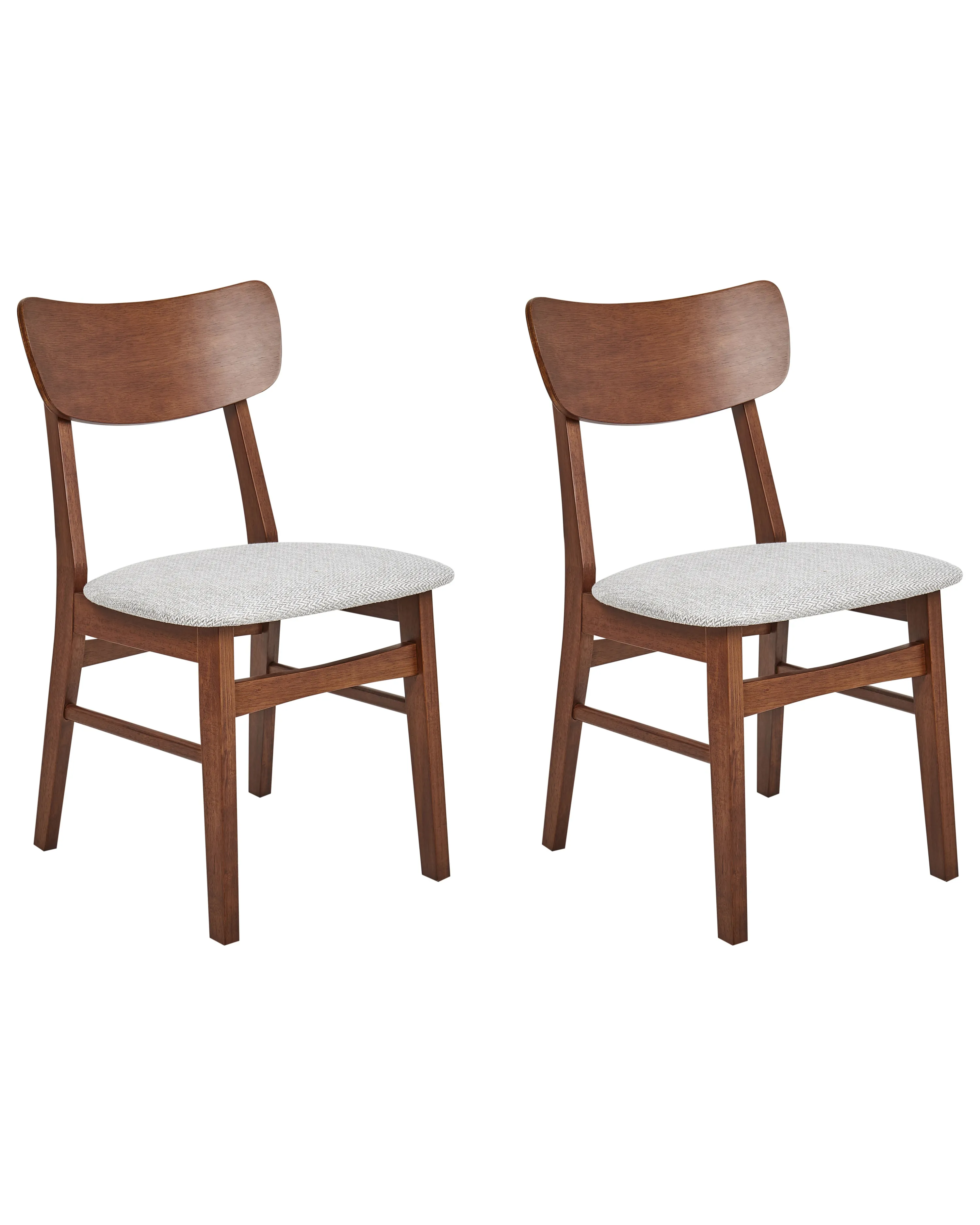 Set van 2 eetkamerstoelen ANOKA Hout Bruin/grijs
