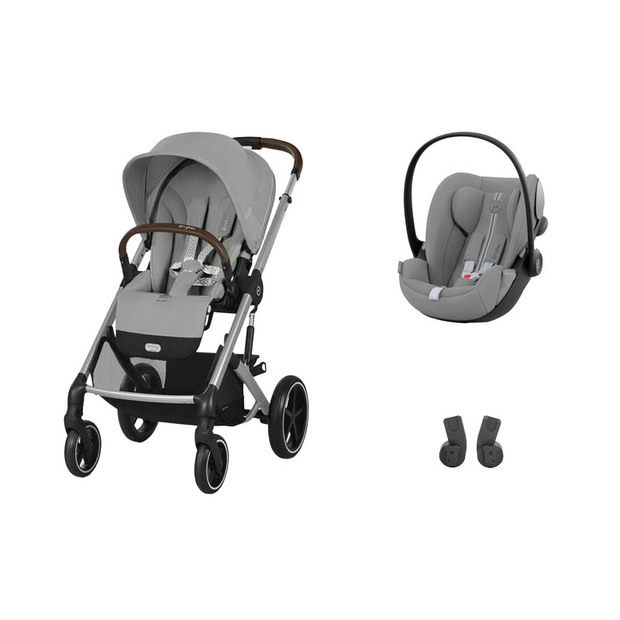 POUSSETTE DUO Balios S Lux SLV Stone Grey + Cloud G I-Size Plus Stone grey - CYBEX