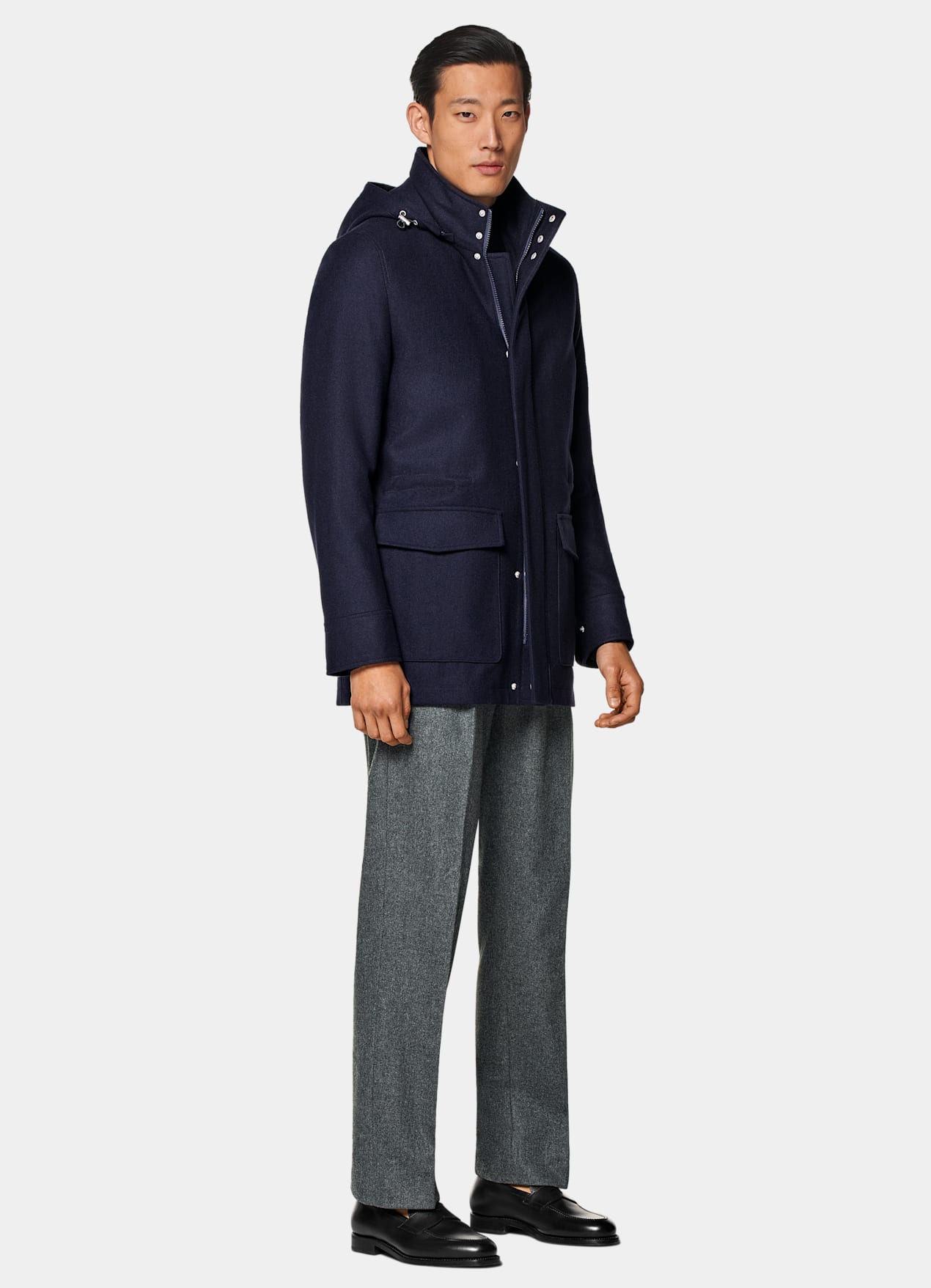 Parka rembourrée bleu marine