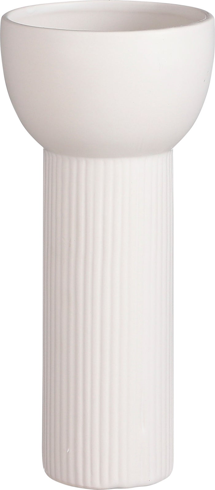 Mica Decorations vaas Pino wit D 13,5 H 25,5 cm