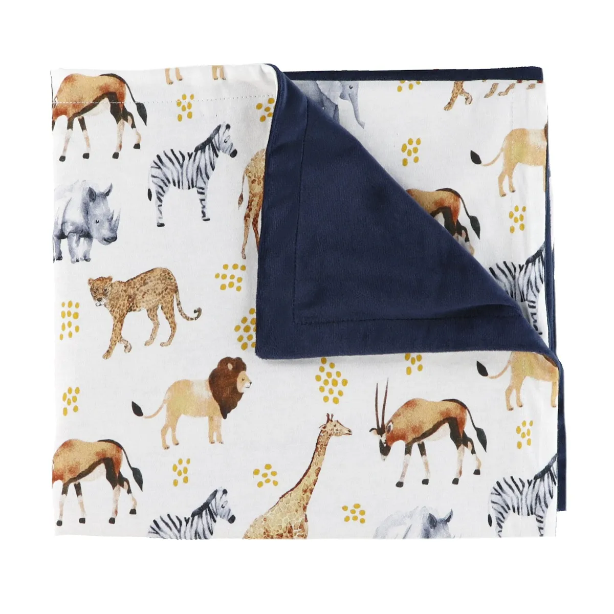 Origami Maison Couverture Chamois Jersey - Animaux Savane