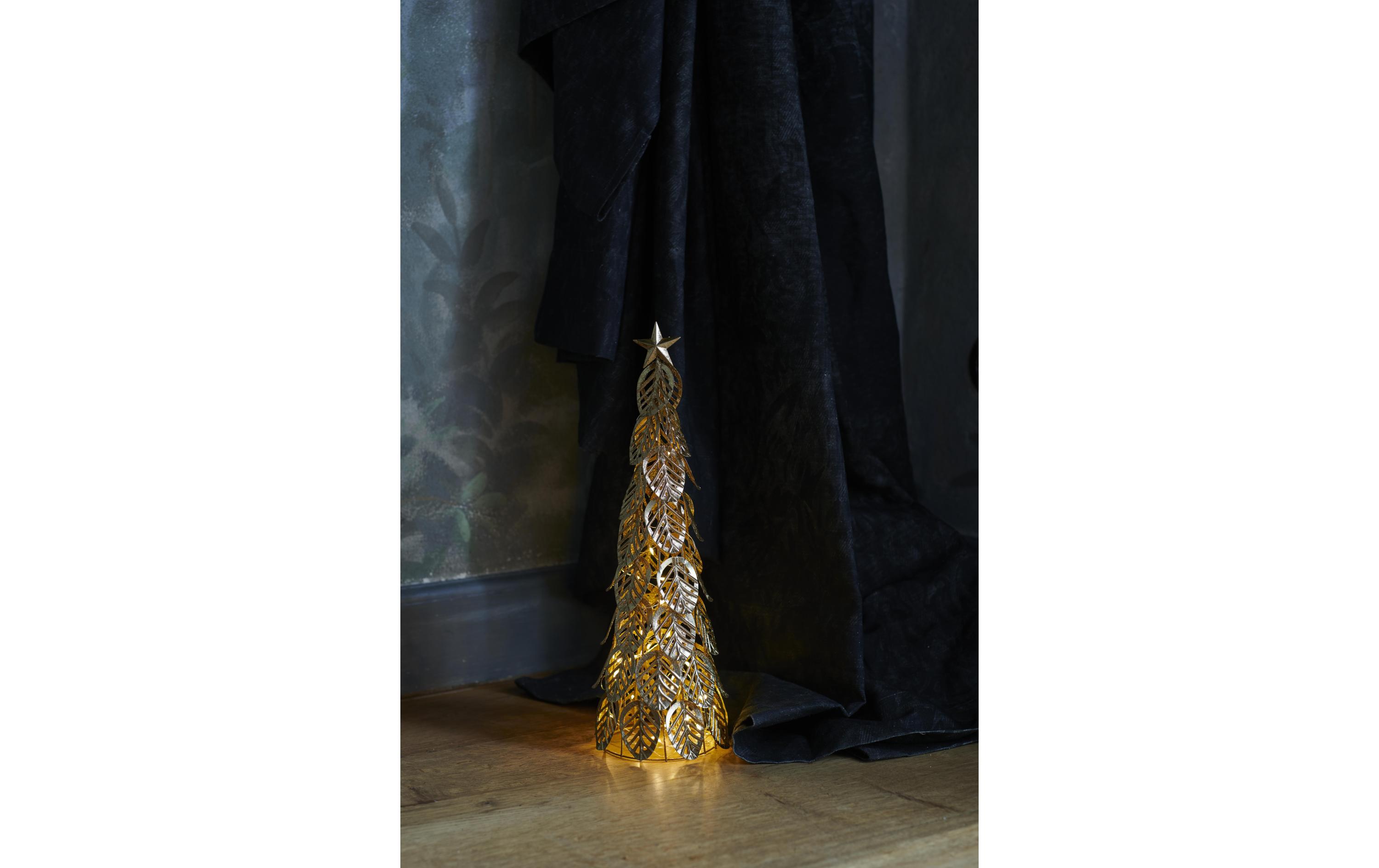 Tischdeko Kirstine, 43 cm, GoldLED Dekobaum