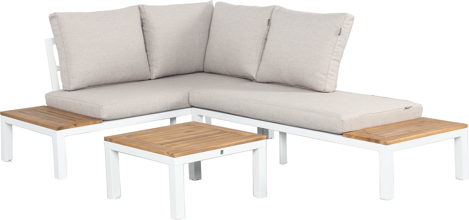 Intratuin 4-zits loungeset Rosa wit / naturel