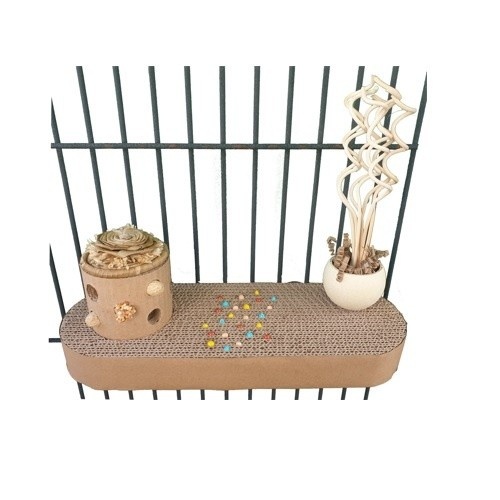 Bandeja de forragem natural Cooltoys para papagaios de pequeno e médio porte.