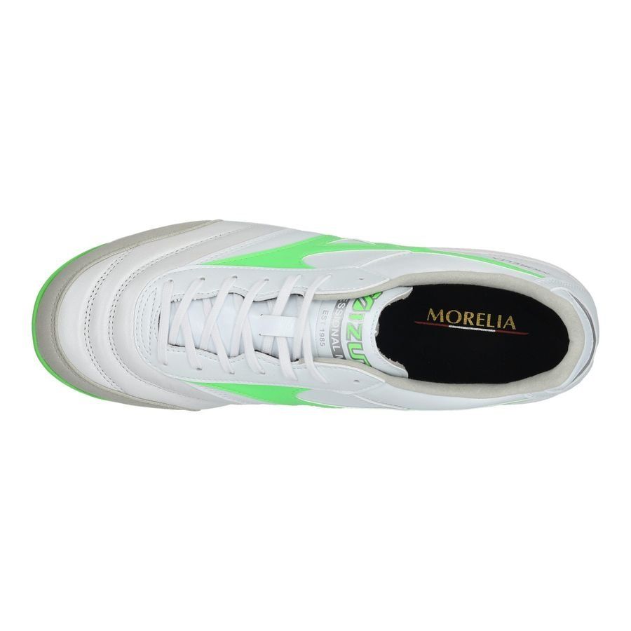 Mizuno Morelia Sala Elite TF Frontier - Blanc/Vert Néon/Argent