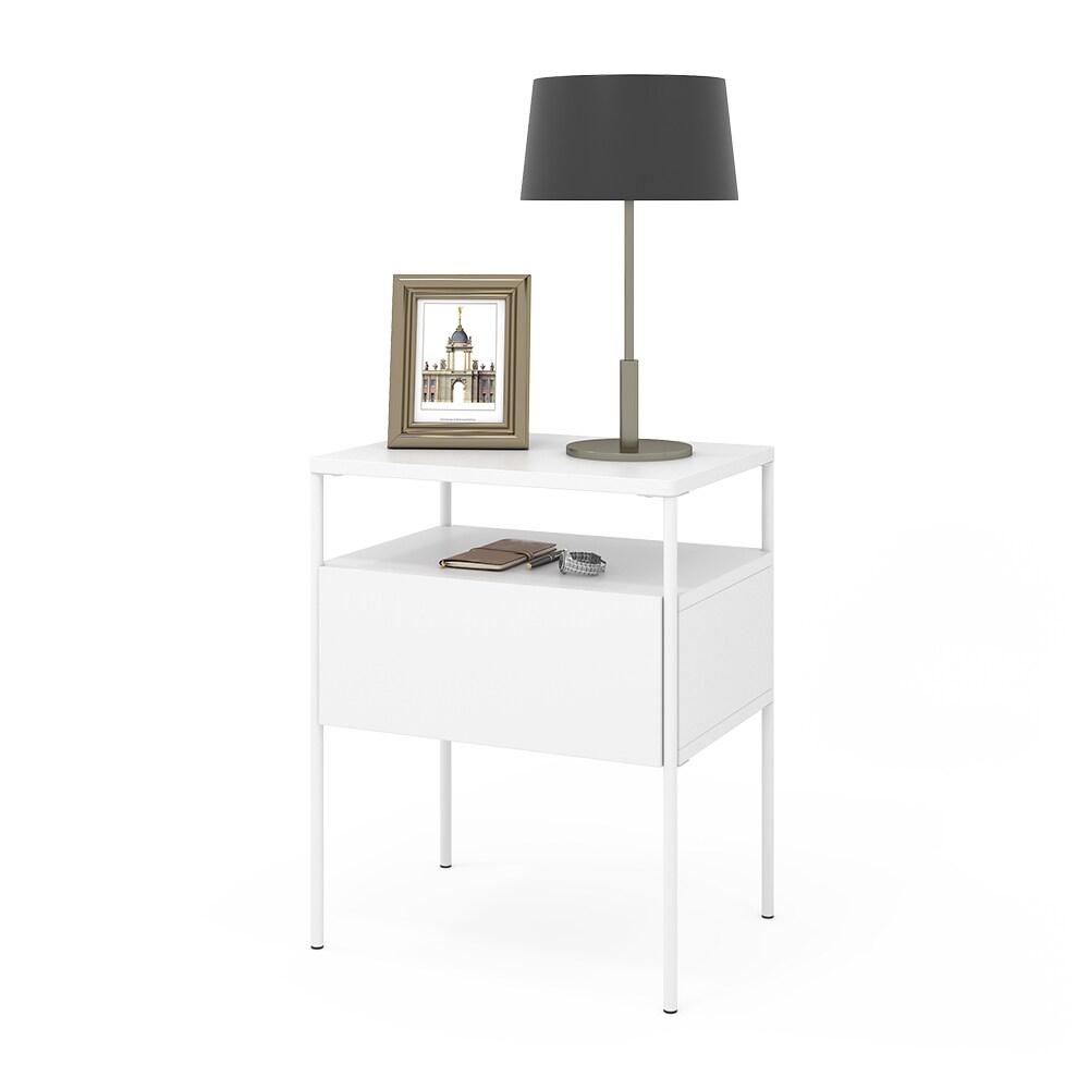 Vicco Nachtschrank Mira Weiß 40 x 50 cm Schublade Ablage Nachtkommode modern