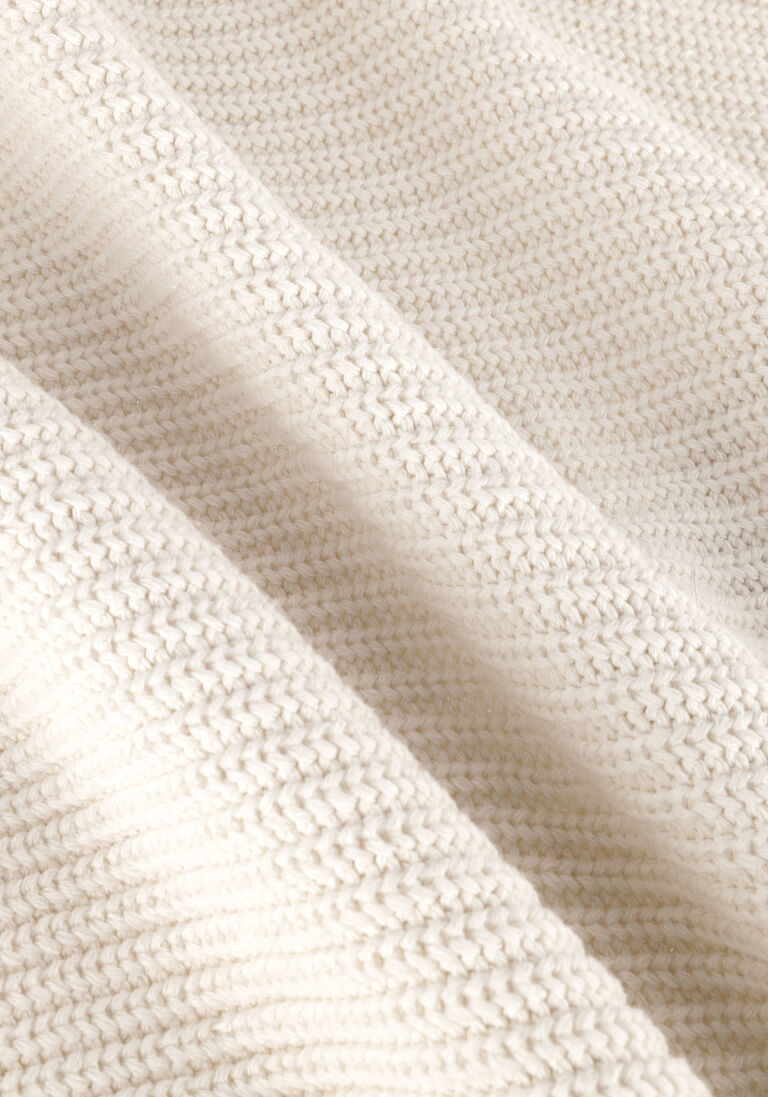 VANILIA creme vanilia trui v-neck patent stitch