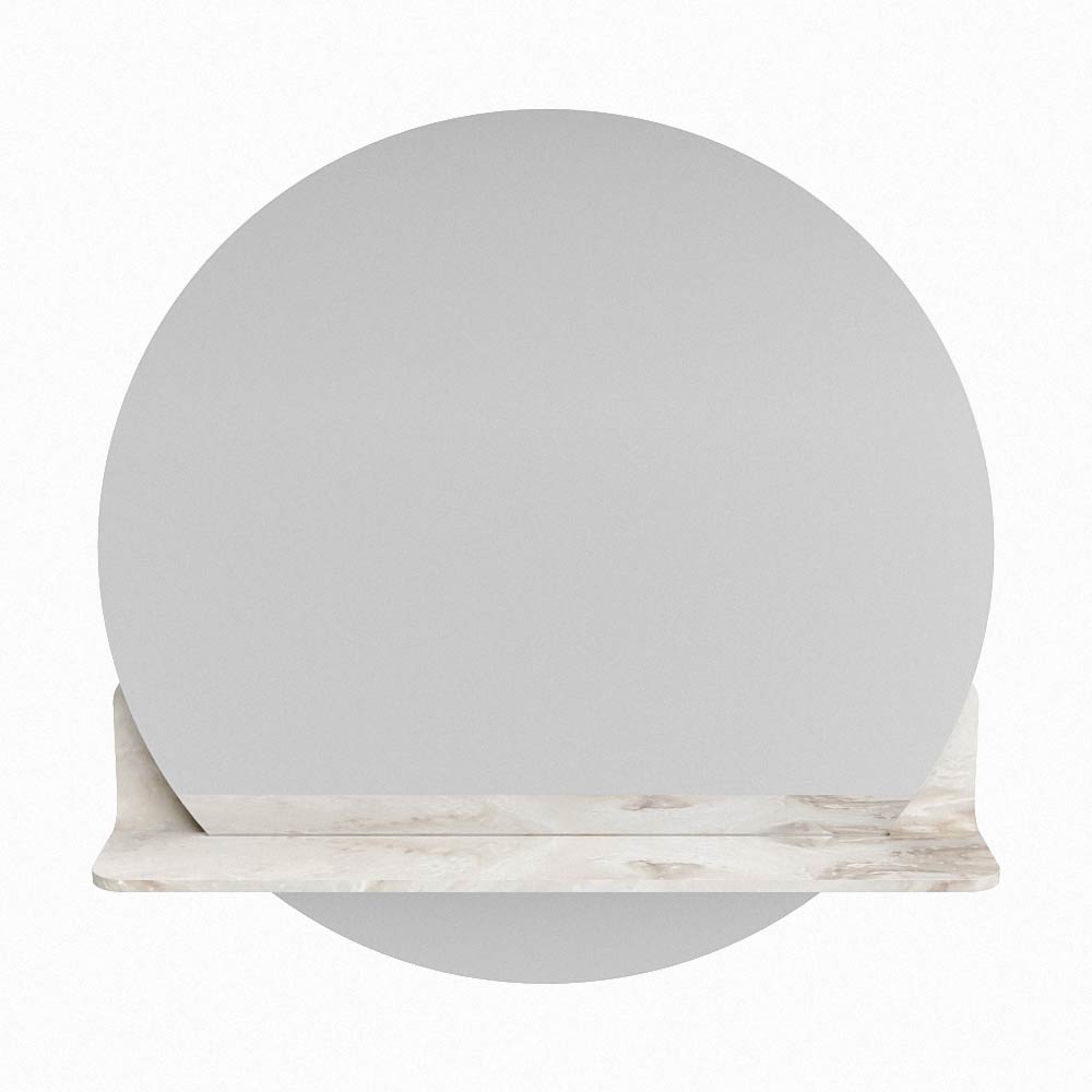 Mondiaz Spot spiegel rond Ø60cm met planchet frappe