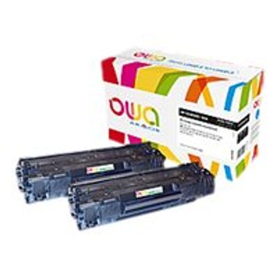 Cartouche laser compatible HP 85A - pack de 2 - noir - Owa K35354OW