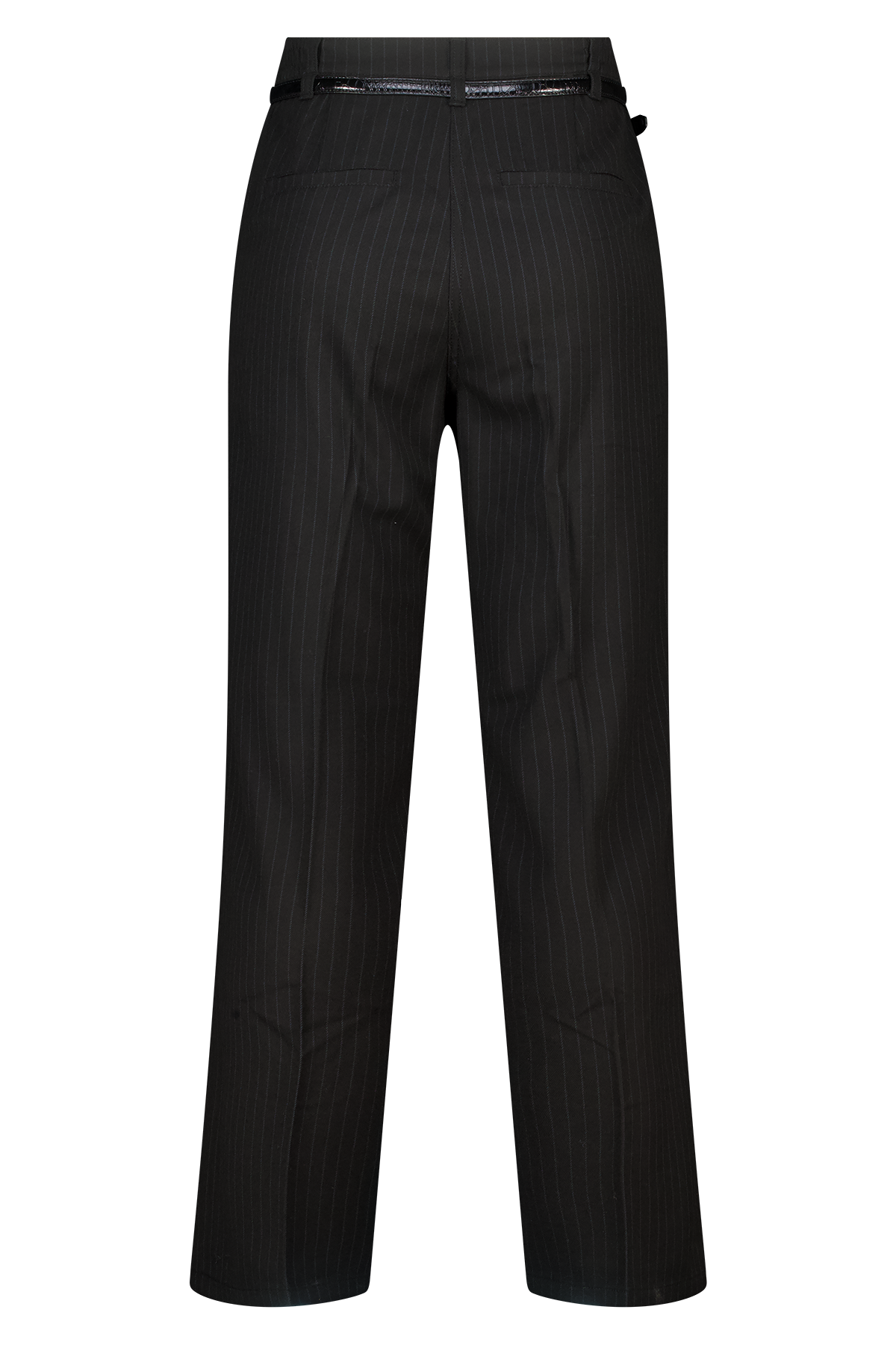 Pantalon met riempje Zwart
