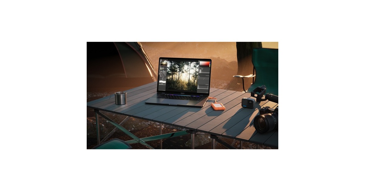 LaCieRugged Mini 2 TB externe SSD  (Oranje/zilver, USB-C 3.2 Gen 2x2 (20 Gbit/s))