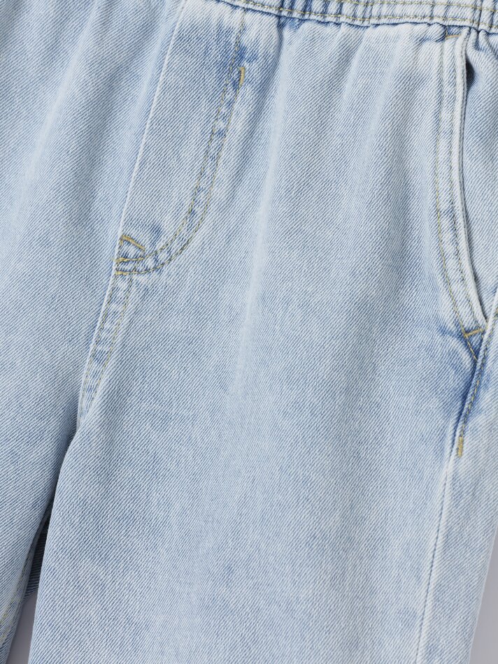 Shorts de moletom jeans - Azul claro