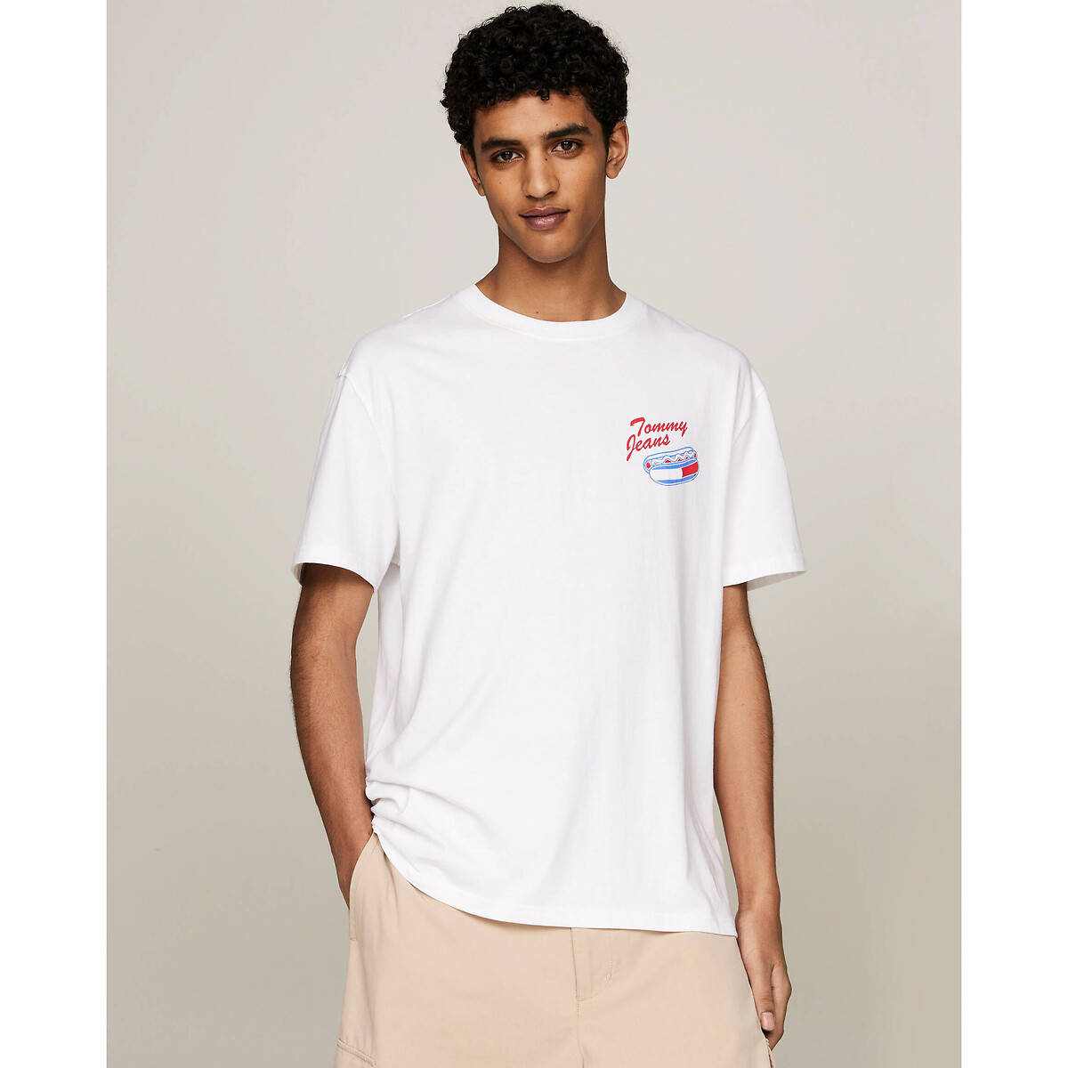 TOMMY JEANS<br>Camiseta reta com logo na frente e nas costas