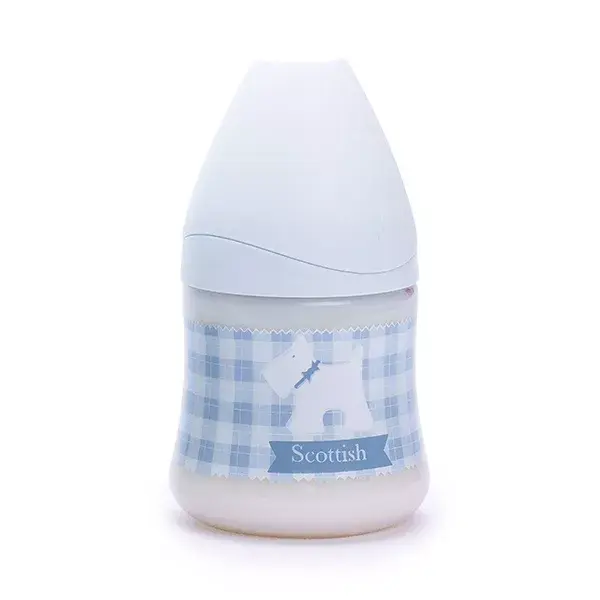 Mamadeira Suavinex de Silicone Fisiológico Azul Escocês 150ml
