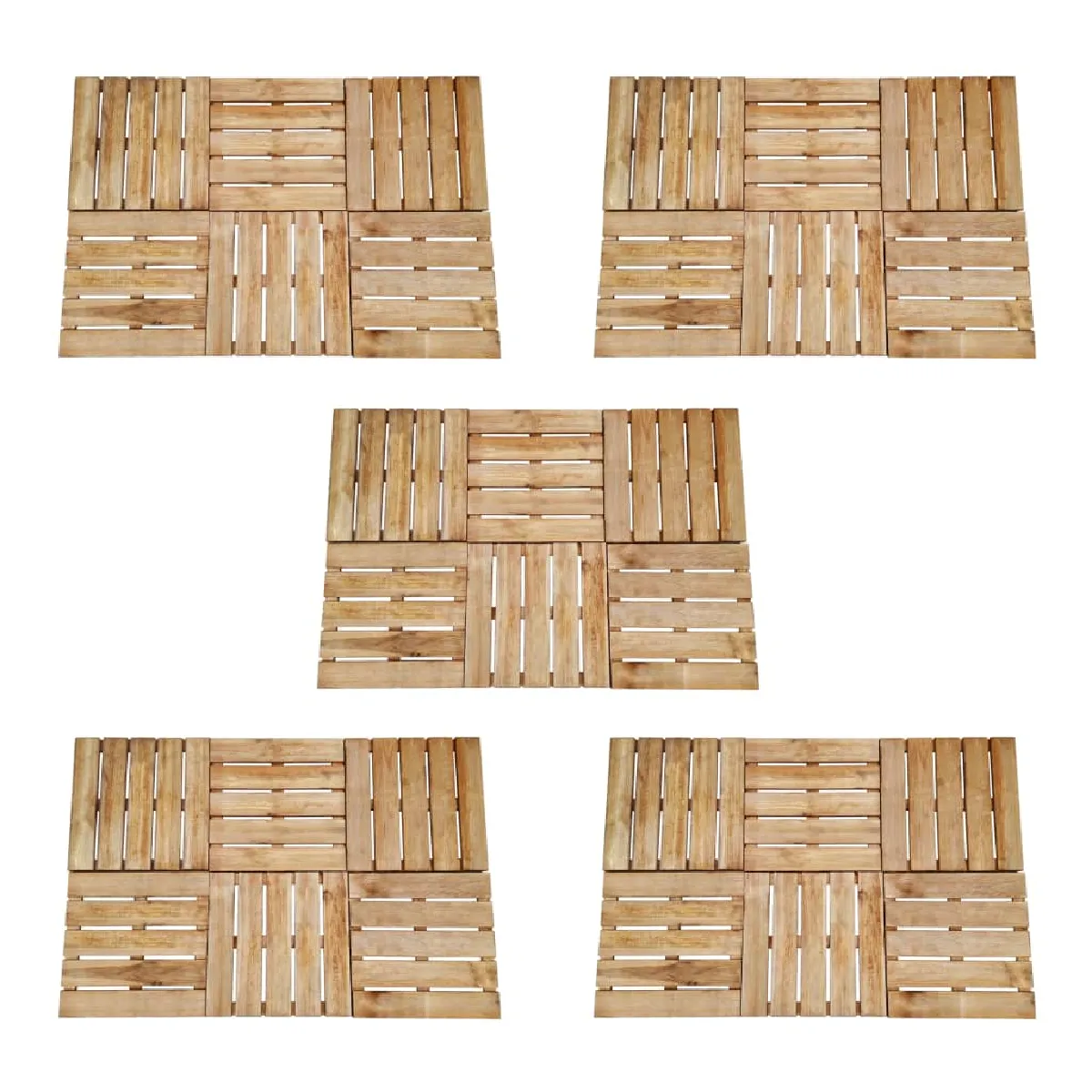 vidaXL Dalles de terrasse 30x30 cm Pin