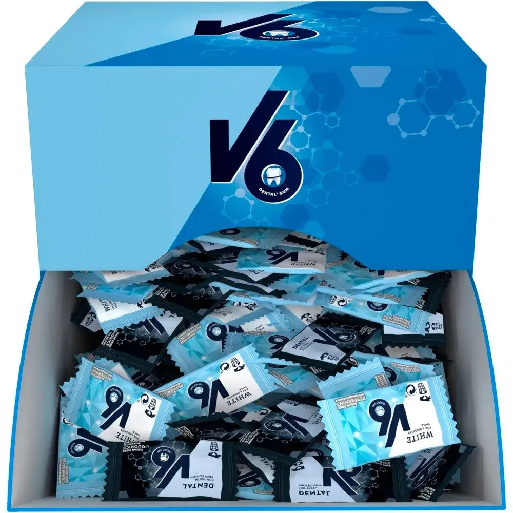 Tyggegummi V6 Dental assorteret 2x170 stk. i praktisk borddispenser