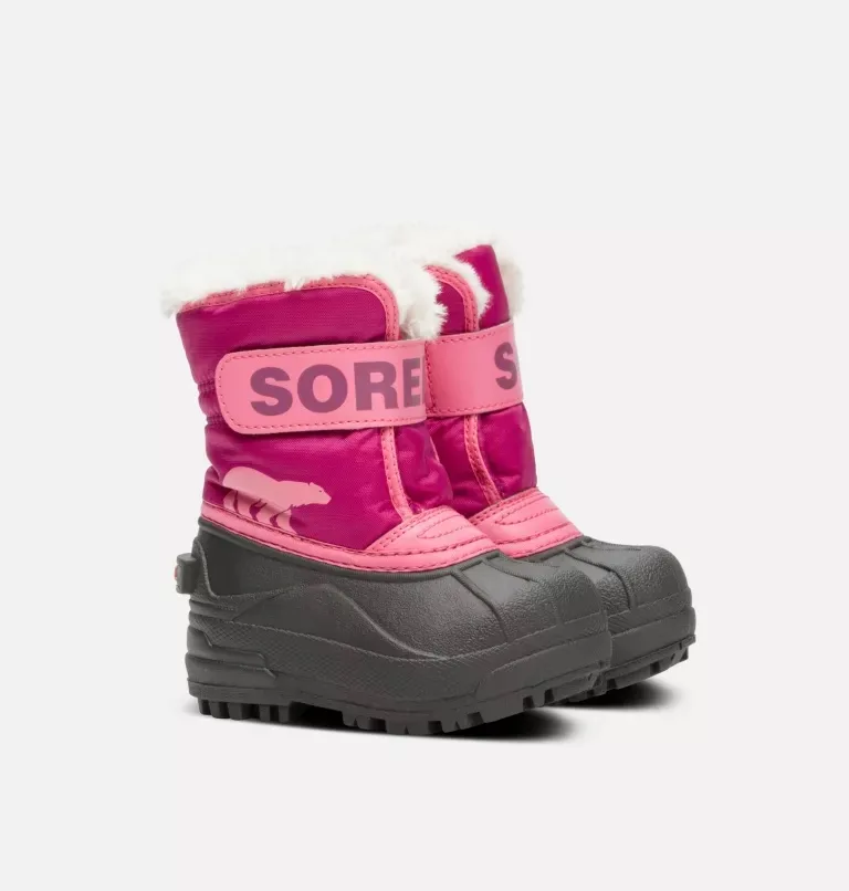 Sorel Toddler Snow Commander Boot Tropic Pink, Deep Blush
