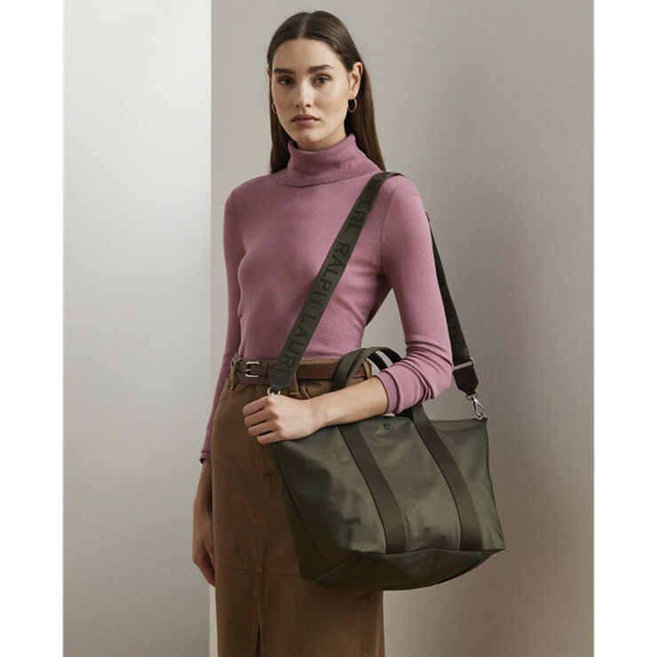 Lauren Ralph Lauren REFINED NYLON/WEB-STEVIE TP ZP-TTE- Dark olive/dark olive