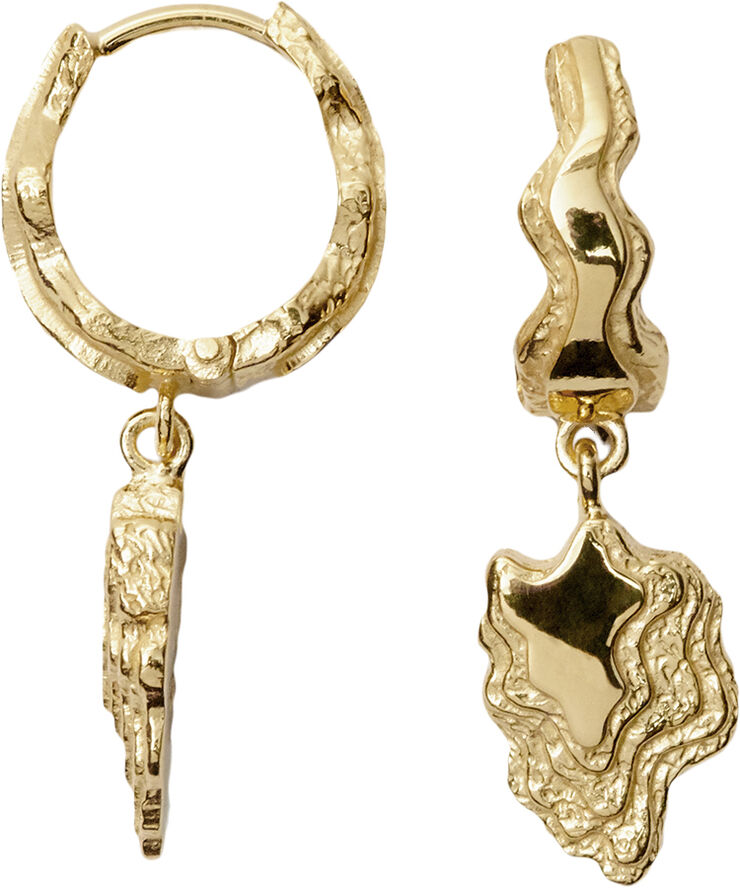 Camille Brinch Jewellery Large Blurry Layers Earrings Gold